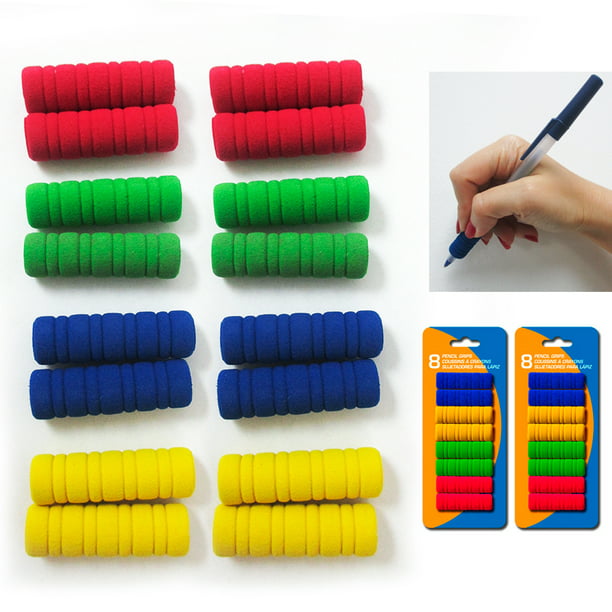 16 Pcs Set Children Pencil Holder Pen Writing Grip Soft Sponge Handwriting Tools